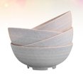 thumbnail image 3 of 4pcs Wheat Straw Noodle Bowl Rice Bowl Kitchen Food Container Tableware for Home (Wheat Color), 3 of 8