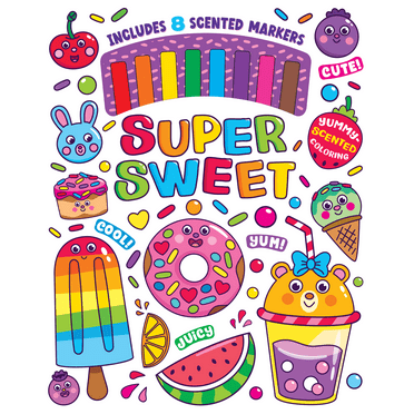 KIDSBOOKS: Super Sweet Scented Marker Kit, 10 pages (Hardcover)