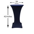 thumbnail image 2 of Your Chair Covers - 24 inch Highboy Cocktail Round Stretch Spandex Table Cover Navy Blue for Wedding, Party, Birthday, Patio, etc., 2 of 3