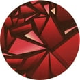 thumbnail image 1 of Ahgly Tapis Rond Lavable en Machine Intérieur Transitionnel Rouge Tomate, 4 Pieds Rond, 1 of 7