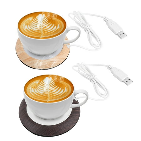Hand Warmer Mugs Clearance Dilwe Usb Wood Grain Cup Warmer Heat Beverage Mug Mat Office Tea Coffee Heater Pad,Cup Warmer, Cup Mats ()