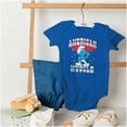 thumbnail image 6 of Hefty Smurf American Muscle USA Romper Boys or Girls Infant Baby Brisco Brands NB, 6 of 7