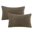 thumbnail image 1 of AQITTI Home Textile - Cojín decorativo rectangular de terciopelo a rayas de pana suave para sofá, 12 unidades, adecuado para sala de estar y dormitorio, 1 of 6