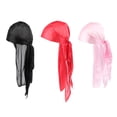 thumbnail image 2 of 3pcs Mujeres Gorro de Larga Pérdida de Cabello Bufanda Sombrero Pirata Gorro + rojo + rosa Sunnimix Mujer Hombre Durag Sombreros, 2 of 5