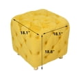 thumbnail image 6 of Yellow Velvet Ottoman with Concealed Storage - Ideal for Living Room, Foot Rest or Side Table, 6 of 6