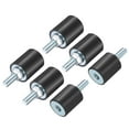 thumbnail image 1 of 6 Pack M8x23mm Thread Studs Rubber Shock 25x30mm Male Female 6 Pack M8 Lock Nuts, 1 of 6