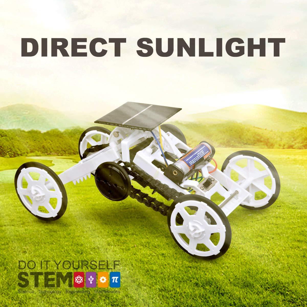 4WD Car DIY Solar Powered Climbing Vehicle Motor Car for Kids & Teens,Electric Mechanical Assembly Gift Toys,Kids Science Circuit Building Projects Toys Kit Refial STEM Toys 