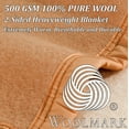 thumbnail image 6 of Poyet Motte Aubisque Heavyweight 100% Wool All Natural Blanket, Twin Size, Doe/Natural, 6 of 9