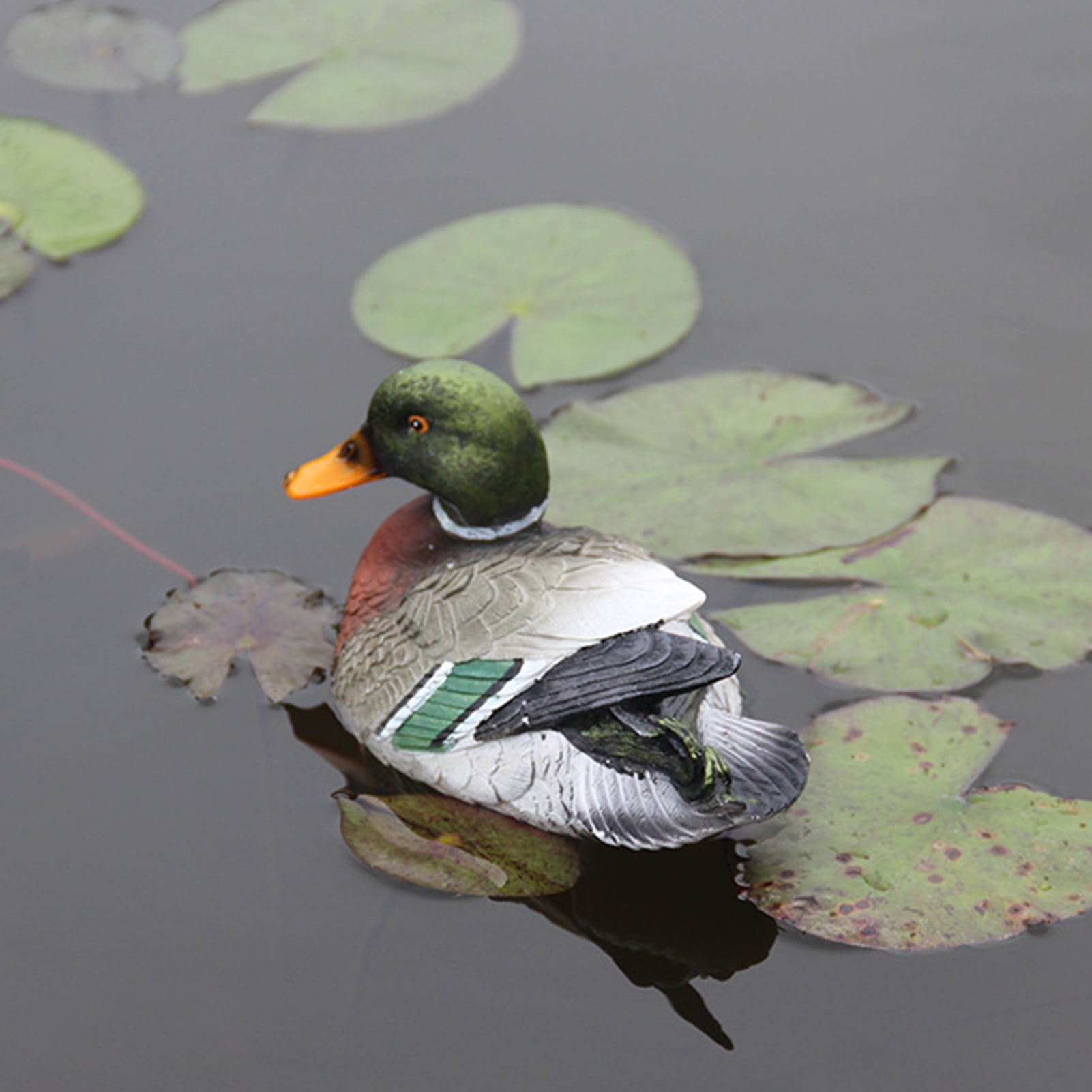 Floating Duck Sculpture Resin Duck Statue Garden Pond Pool Decor Floating Duck Outdoor Ornament Gift for Nature Lovers