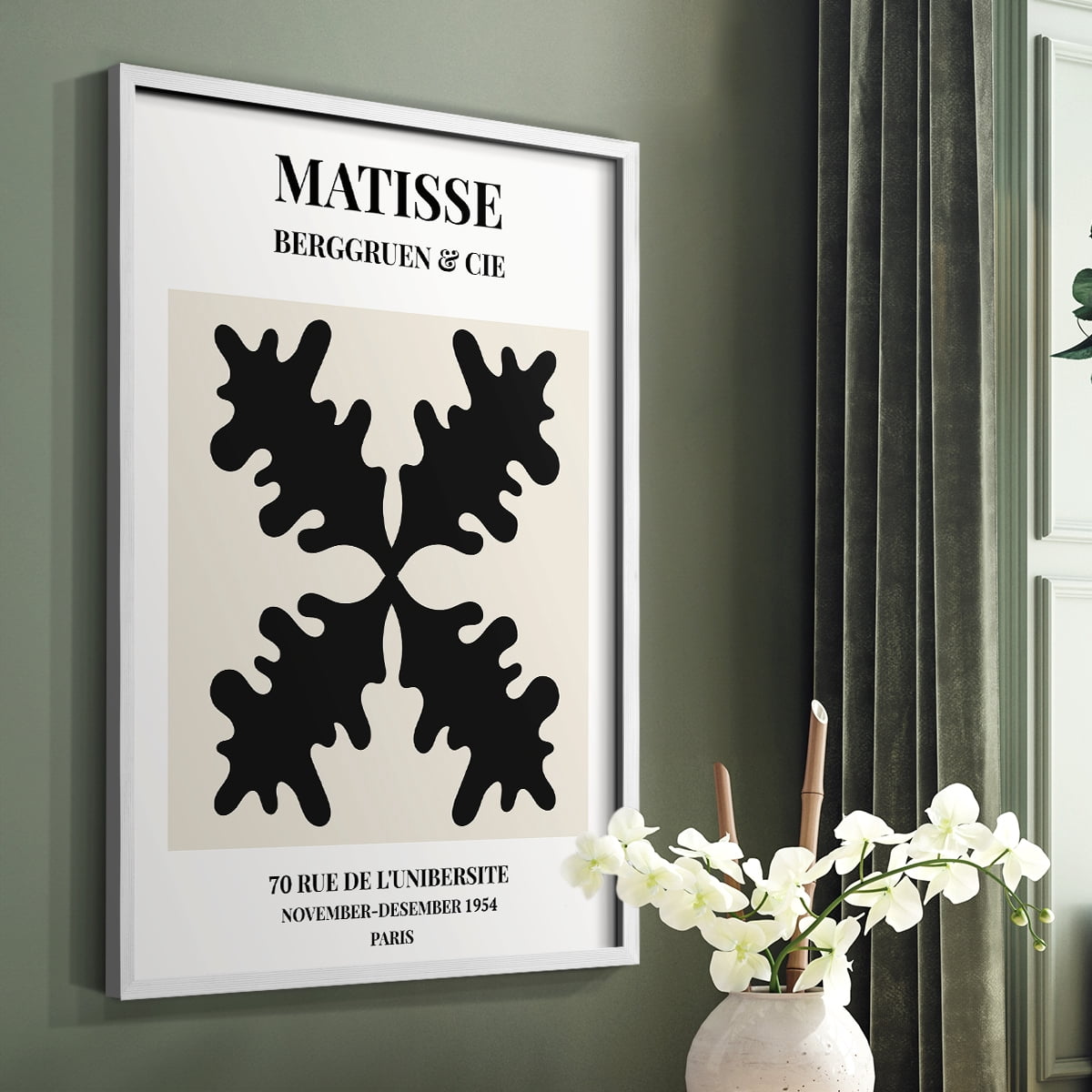 Matisse CXLVI Framed Print in White Solid Wood 8 x 10 Framed Print