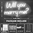 thumbnail image 3 of CADODIS Will You Marry Me Neon Sign LED Light Proposal Wedding Party Engagement Room Decor Romantic Celebration Wall Art, 3 of 5