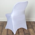 thumbnail image 2 of BalsaCircle 30 White Spandex Stretchable Folding Solid Chair Covers Slipcovers Wedding decorations, 2 of 4