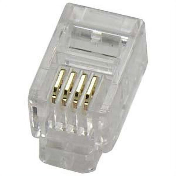 ACCL RJ22 4P4C Plug for Handset Flat Stranded Wire 100pk, 1 Pack
