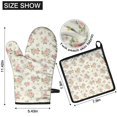 thumbnail image 6 of Pioneer Flower Floral Print Pattern 2-Pack Oven Mitts Set, Heat Resistant Kitchen Gloves, 7.7" X 12", 6 of 6