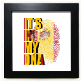 thumbnail image 1 of Spanish Flag Fingerprint Gene Black Square Frame Picture Wall Tabletop, 1 of 3