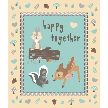 Springs Creative Disney Bambi Happy Together 43/36in. panel 100% Cotton Fabric sold by the panel