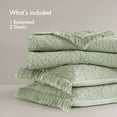 thumbnail image 2 of Sage King Bedspread Set 3-Piece, Chenille Floral Design with Fringe, Cotton Polyester Blend, 2 of 17