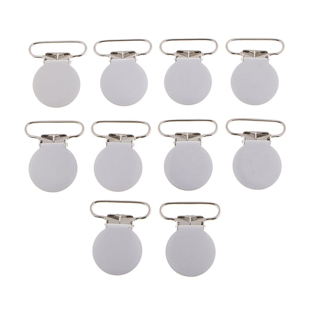 Clips de Suspensión de Chupete de Metal de 10 Piezas Sunnimix Blanco Chupete Clip para sujetador