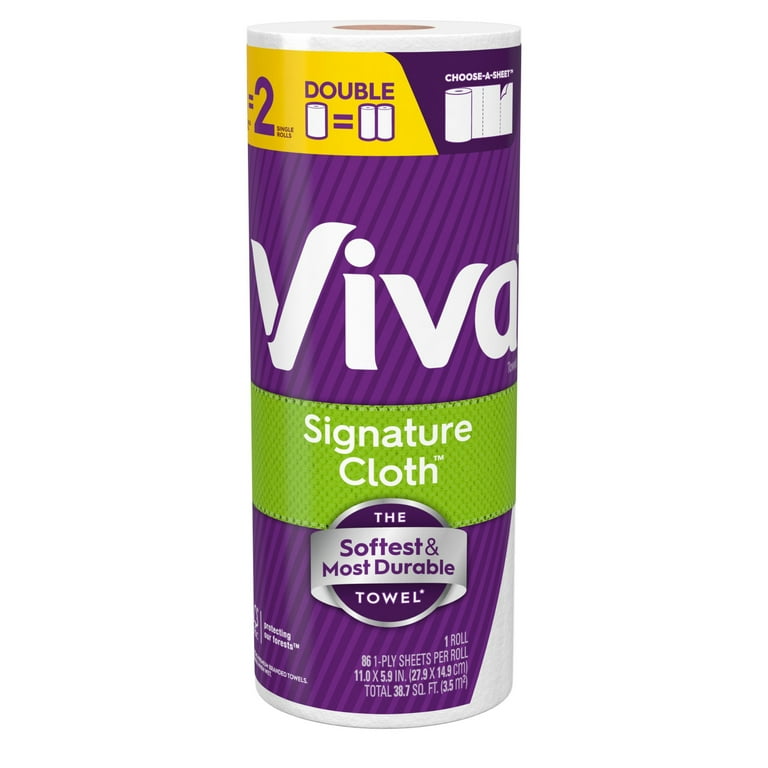 美品　モモジロウ　わたあめカラー　ヘッダー付き Viva Signature Cloth Paper Towels, 1 Double Roll, 86 Sheets