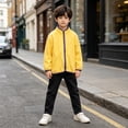 thumbnail image 5 of Boys' Long Sleeve Sherpa Fleece Full Zip Jacket Kids Stand Collar Winter Warm Outerwear for Toddler Boys Windproof Sweatshirt, 5 of 8