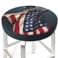 thumbnail image 3 of Naloa American Flag Round Bar Stool Cushion Cover 12-14 inch, Fits Kitchen, Office, Restaurant Chairs - {sizeName}14 inch, 3 of 7