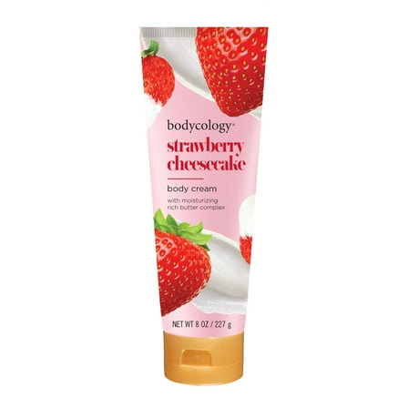 Bodycology Shea Butter Body Cream, Strawberry Cheesecake, 8 oz