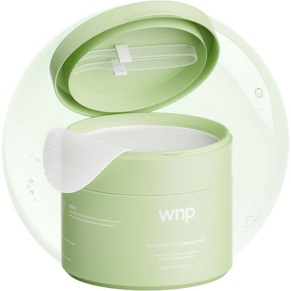 WNP Hyaluronic Acid Toner Pads - 5D Hydration, Soothing & Repair with Advanced Technology for Glowing, Bouncy Skin