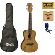 Luna Guitars Bamboo Concert Ukulele Bundle, UKE BAMBOO C
