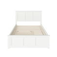 thumbnail image 6 of AFI Madison Platform Bed with Matching Footboard and Turbo Charger with Twin Size Urban Trundle-Color:White,Size:Full, 6 of 8