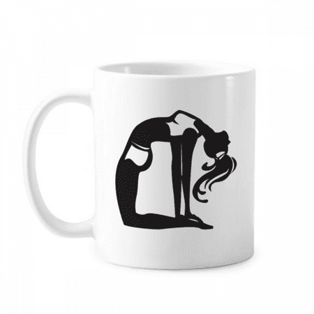 

Graceful Yoga Girl Stretching Keep Healthy Mug Pottery Cerac Coffee Porcelain Cup Tableware