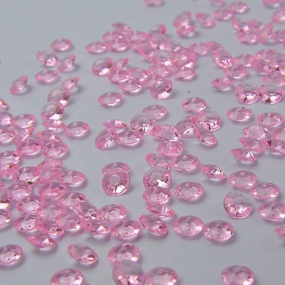 8mm 2000 Pcs Perles de Remplissage de Vase en Acrylique Cristal Rose Diamant pour Centre de Table de Mariage Décoration de Vase de Douche