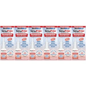 6 Pack - NeilMed SinuFrin Nasal Decongestant Spray 15mL (0.5fl oz) Each