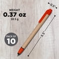 thumbnail image 5 of 10 Ballpoint Stylus Pens Pack - Recycled, Retractable - Red, 5 of 5