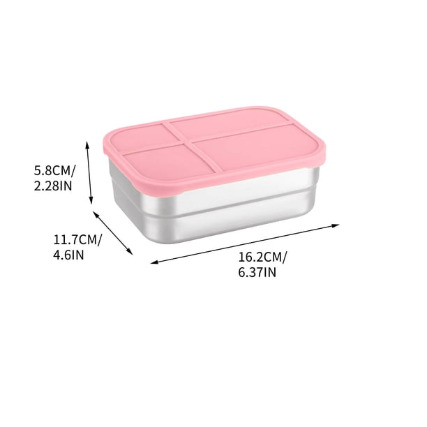 Contenedor rectangular de 720 ml para almacenar alimentos, hermético, para refrigerios, preparación de comidas, organizador de cocina, contenedor de plástico, lonchera, ahorrador de alimentos.