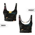 thumbnail image 3 of Sikiie Galaxy Print Strappy Sports Bra for Women Padded Push Up Sports Bra Athletic Running Sports Bra Workout Bra Yoga Bra, 3 of 5