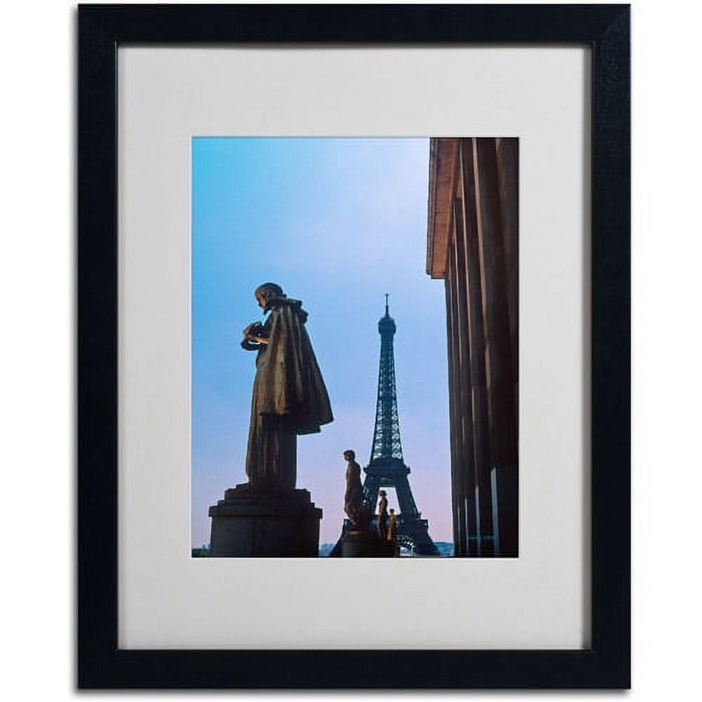 Trademark Fine Art 'View of Eiffel from Trocadero' Matted Framed Art by Kathy Yates