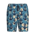 thumbnail image 4 of Fotbe Anchors Pajama Shorts for Men, Men's Pajama Bottoms, Sleepwear,Short Pajama Pants-4X-Large, 4 of 9