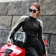 thumbnail image 4 of Women Motorcycle Jacket Lady Full Body Armor Set CE Certified Summer Riding Safety Coat Pants Built-in Protective Pads Black Set EU L (ASIA XL), 4 of 6