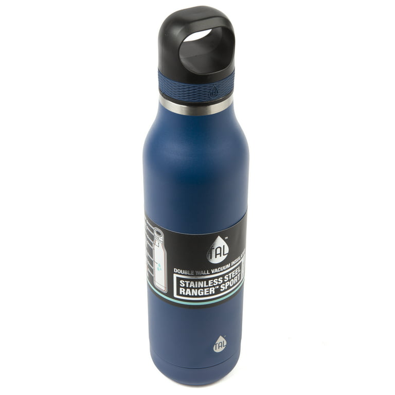 TAL Stainless Steel Ranger Straw Water Bottle 18 fl oz, Navy 