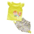 thumbnail image 1 of Ensemble d'Été 2 Pcs pour Bébé Fille, Haut à Manches Courtes Imprimé et Pantalon, 1 of 8