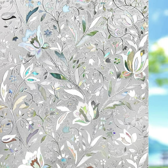 45x300cm Window Film, Window Privacy Film, Window Vinyl Glass Covering, Stained Glass Decorative Film, Window Film Privacy Frosted