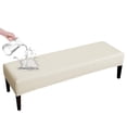 thumbnail image 1 of Funda para banco de comedor FORCHEER, 137 cm, impermeable, color beige, 1 of 8