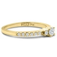 thumbnail image 6 of SuperJeweler Three Diamond Plus Promise Ring In Yellow Gold For Women, 6 of 8