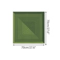 thumbnail image 3 of BUFANDA IMPRESA A RAYAS SIMÉTRICAS DE COLOR CONTRASTANTE PARA MUJERES INSPIRE CHIC, 27.6x27.6" SQUARE HERRINGBONE NECK SCARVES NECKERCHIEF 70x70cm/27.6x27.6" (LxW) VERDE, 3 of 6