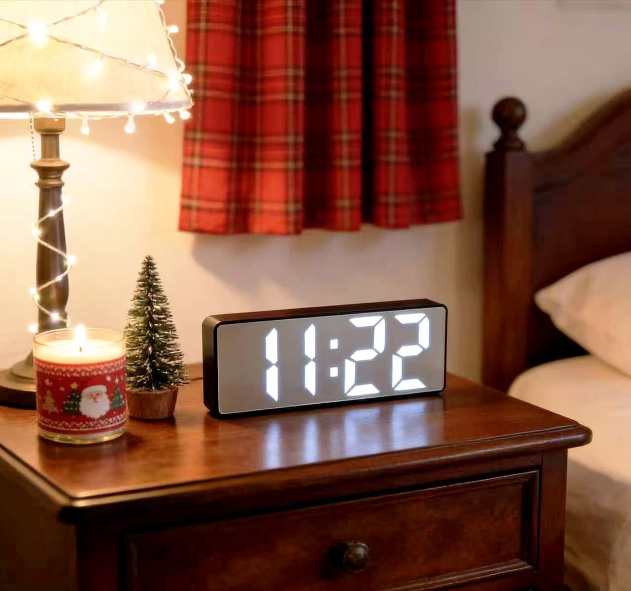 YYX Ornament Digital Alarm Clock - 6.29 Inch RGB LED Display, with Auto DST, Snooze, Calendar, Volume & Brightness Adjustment, Ideal Gift for Kids' Bedrooms