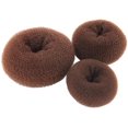 thumbnail image 1 of Juego de 3 piezas marrón para mujer, cojín para moños, manta, formador de donas, nudo de almohada, anillo para polvo, moño, rodillo para el cabello, accesorios para el cabello., 1 of 5