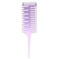 thumbnail image 1 of Peine Profesional de 3 Lados para Teñir y Dividir Cabello, Herramienta de Estilismo en Plástico Transparente, Color Morado, 1 of 6