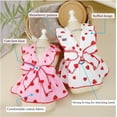 thumbnail image 3 of 2 Pack Strawberry Dog dresses with D-ring Summer Puppy Clothes for Small Dog Girl Spring Cat Outfit Cotton Sleeveless Pet Dress for Kitten Chihuahua Pomeranian Yorkie, 3 of 6