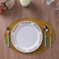 Efavormart 6 Pack NonSlip Table Placemats, Oval Faux Leather Placemats