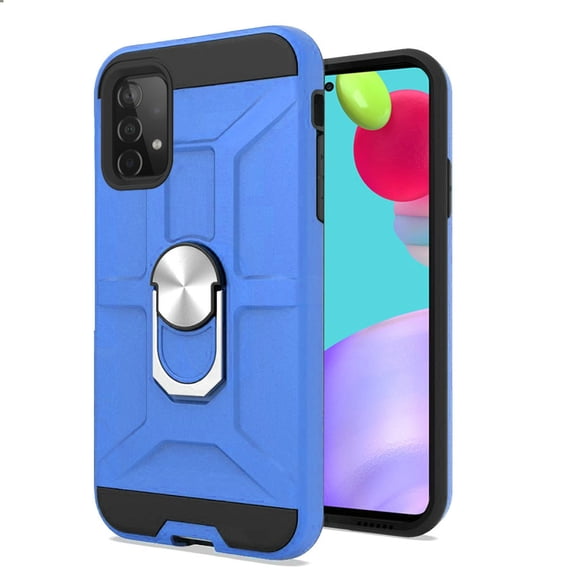 for Samsung Galaxy A52 5G Cases with Stand Kickstand Ring Holder [360° Rotating] Armor Dual Layer Work with Magnetic Car Mount Hard Cover ,Xpm Phone Case [Blue]